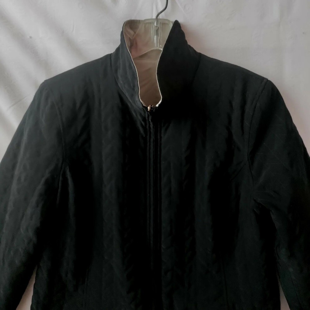Classic Elements Reversible Jacket Coat Black/ Be… - image 3